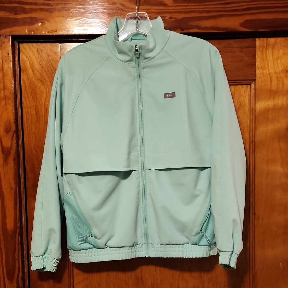 Figs Light Mint Full-Zip Jacket Small - image 1